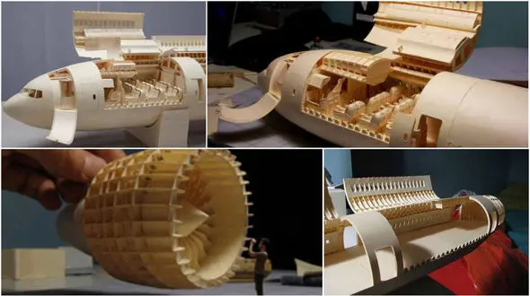 صرف 9 سال برای ساخت هواپیمای کاغذی! 