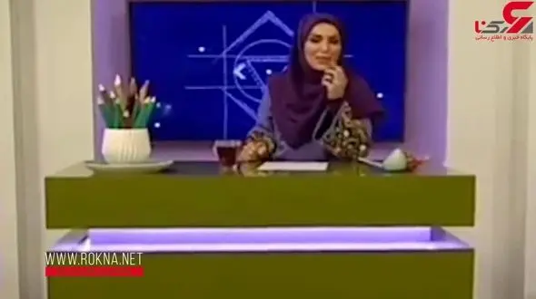 وحشت عجیب خانم مجری ایرانی در برنامه زنده تلویزیون+فیلم