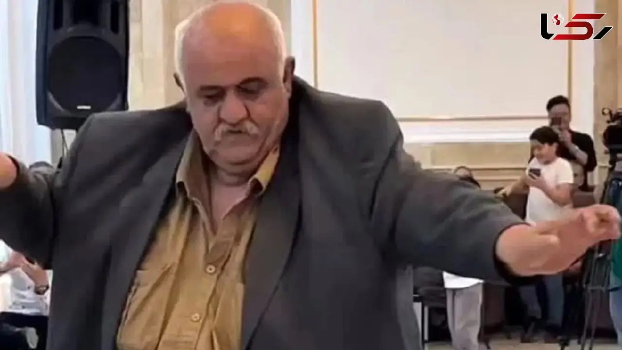 فیلم آواز شاد/ پیرمرد درشت اندام چه رقص اسلوموشنی تو عروسی میره قدم قدم
