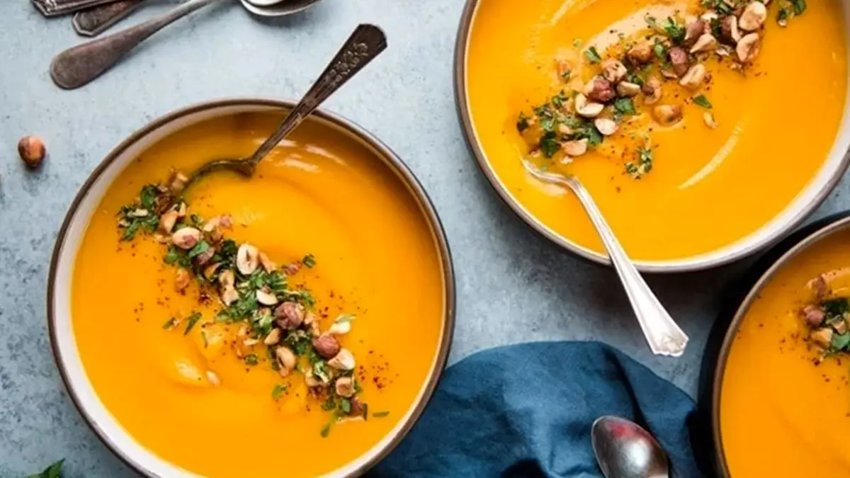 سوپ کدوحلوایی؛ گرمای پاییز در یک کاسه
