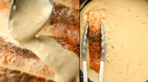 طبخ / ماهی سالمون با سس مخصوص + فیلم 