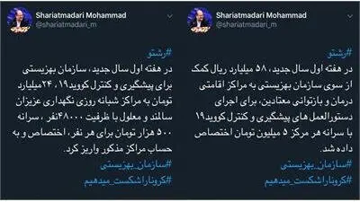 برای پیشگیری از کرونا، 58 میلیارد تومان به معتادان و 24میلیارد تومان به سالمندان و معلولان اختصاص یافت