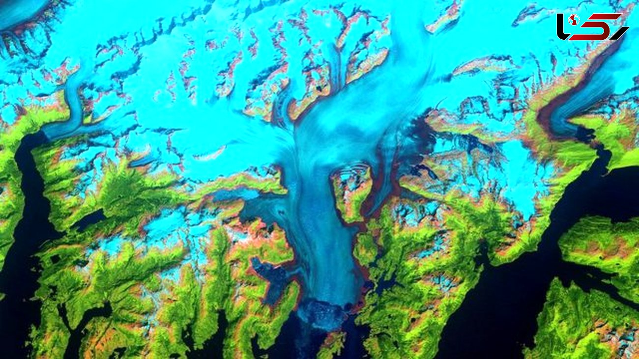 تصویر ناسا از یخچال‌های در حال آب شدن آلاسکا 