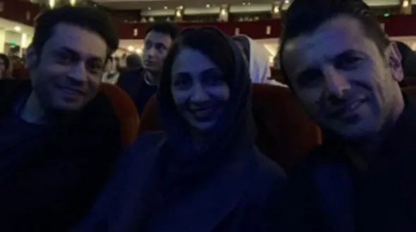 عکس امین حیایی و همسرش در سینما!