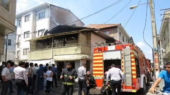  آتش سوزی  خانه ای  در بابل + تصاویر