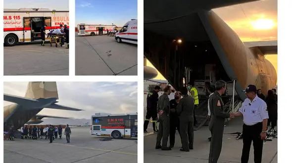 انتقال ۳۰ مصدوم و بیمار از مرز مهران توسط اورژانس هوایی به تهران