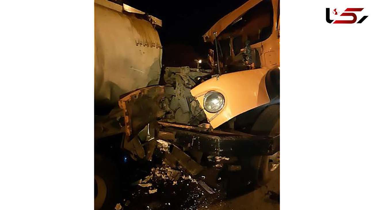 تصادف مرگبار 2 کامیون درجاده قدیم جاجرود + عکس