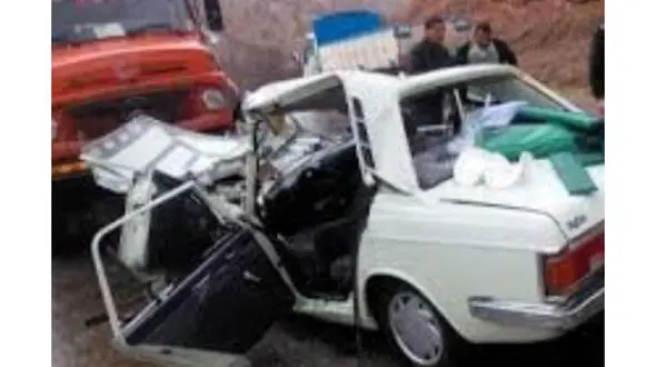 مرگ فجیع پدر و فرزند در شاخ به شاخ پیکان و کامیون + عکس