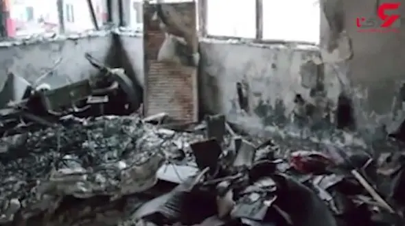 تخریب و آتش زدن اموال عمومی در غرب استان تهران+ فیلم