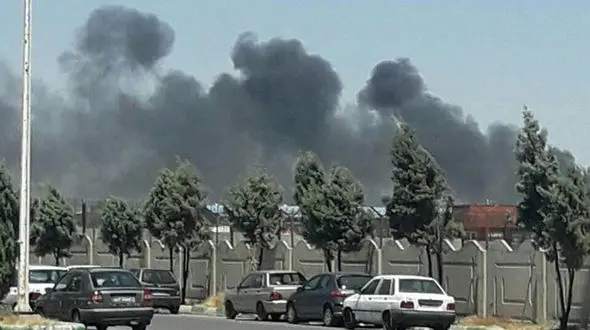 آتش‌سوزی در انبار لوله خیابان طرحچی مشهد