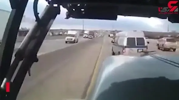تصادف مرگبار بر اثر یک انحراف ناگهانی! +فیلم