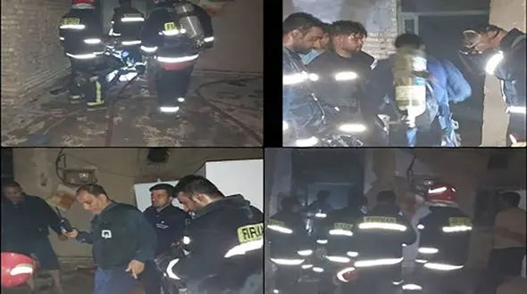 آتش سوزی خانه مسکونی در آبادان + عکس 