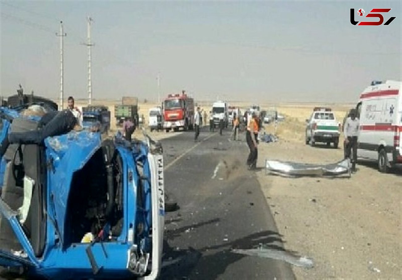  تصادف مرگبار در محور فرمهین ـ آشتیان؛ ۱۳ نفر کشته و مجروح شدند 