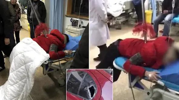 نیزه در کمر یک مرد فرو رفت! + فیلم و تصاویر وحشتناک