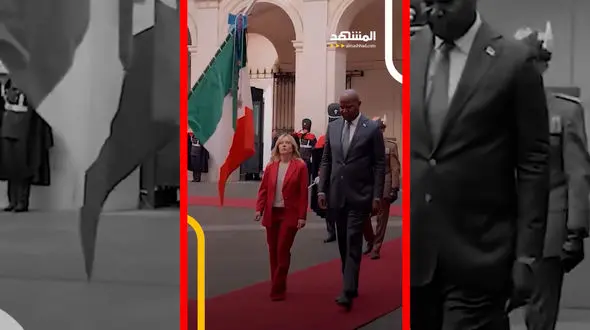 فیلم اختلاف قد جورجیا ملونی با رئیس جمهور موزامبیک