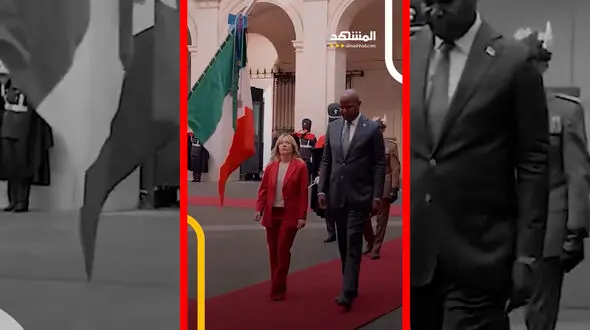 فیلم اختلاف قد جورجیا ملونی با رئیس جمهور موزامبیک