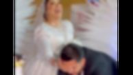 رونمایی عروس و داماد از جنسیت بچه شان در جشن عروسی / همه شوکه شدند ! + فیلم