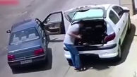 فیلم باورنکردنی سرقت خودرو در چند ثانیه در تهران