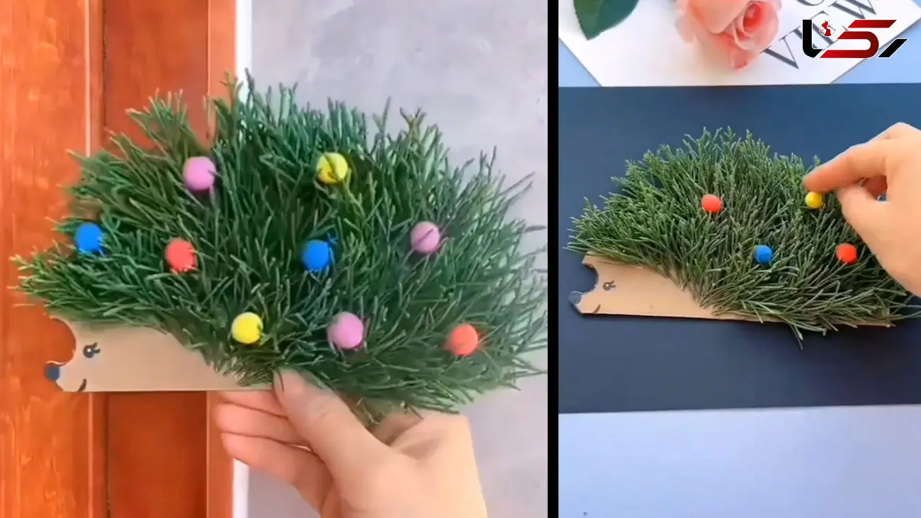 طرز ساخت جوجه تیغی با کاج + فیلم