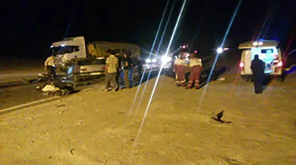 3 کشته در تصادف 2 خودرو در محور دیهوک به راور 