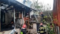 خانه ویلایی طعمه شعله های آتش شد + عکس