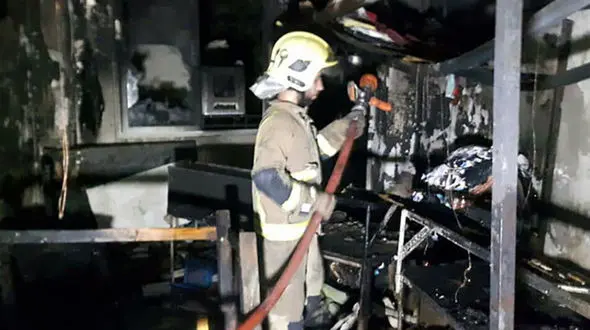 آتش‌سوزی بزرگ در سپهسالار تهران + عکس