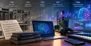 تاریخچه موسیقی هوش مصنوعی؛ از اولین نت‌های کامپیوتری تا آهنگ‌های امروزی 