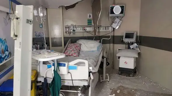 خسارت سنگین به بیمارستان شهدای خلیج فارس بوشهر 