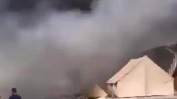 فیلم آتش‌سوزی مهیب در بازار «الری» در کویت