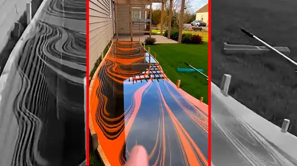 فیلم بازسازی حیاط خلوت با اپوکسی