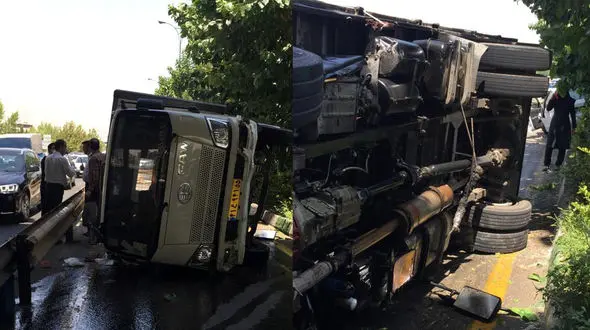  تصادف وحشت آور ساینا و خاور در اتوبان چمران + تصاویر