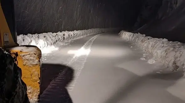 بارش شدید برف در کردستان + فیلم 