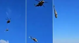 عکس خلبان شهید هلیکوپتر و دختر خردسالش + عکس ها و فیلم سقوط هلیکوپتر کبری ارتش در درچه اصفهان