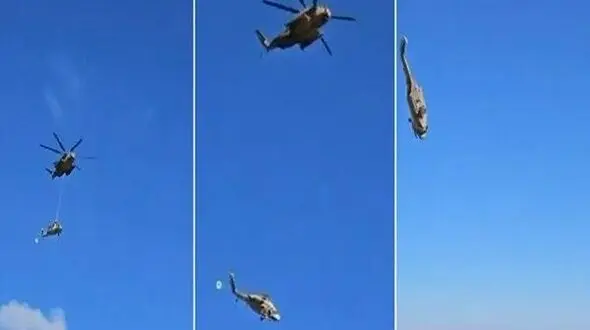 عکس خلبان شهید هلیکوپتر و دختر خردسالش + عکس ها و فیلم سقوط هلیکوپتر کبری ارتش در درچه اصفهان