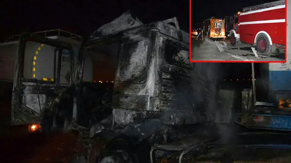 عکسی عجیب از انفجار تانکر سوخت در محور نیشابور-سبزوار 