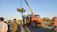 برخورد مرگبار در دیر / 4 نفر در میان شعله های خودروی زنده زنده سوختند