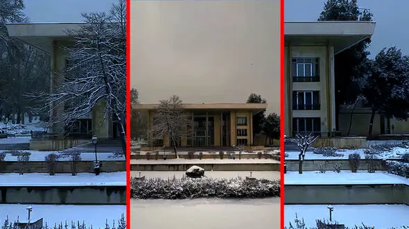 فیلم جلوه زمستانی کاخ نیاوران در تهران