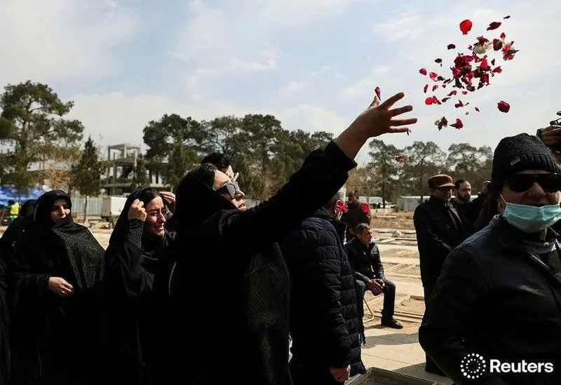 مراسم بزرگداشت شهدای بمباران آمریکا و اسرائیل در بهشت زهرا