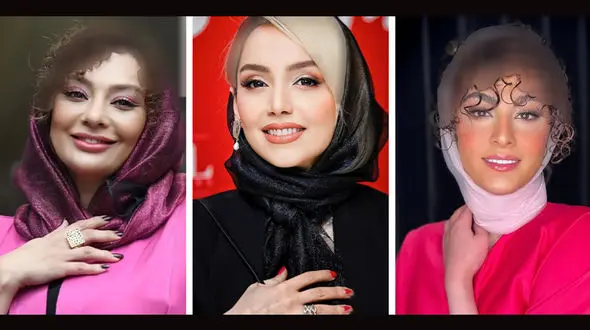 جنجال جدید ترین چهره های پر آرایش 12 خانم بازیگر / آرایش عروس یا چهره های معصوم و ساده ؟!