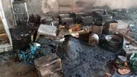 آتش سوزی گسترده در انبار ضایعات پلاستیک در مشهد