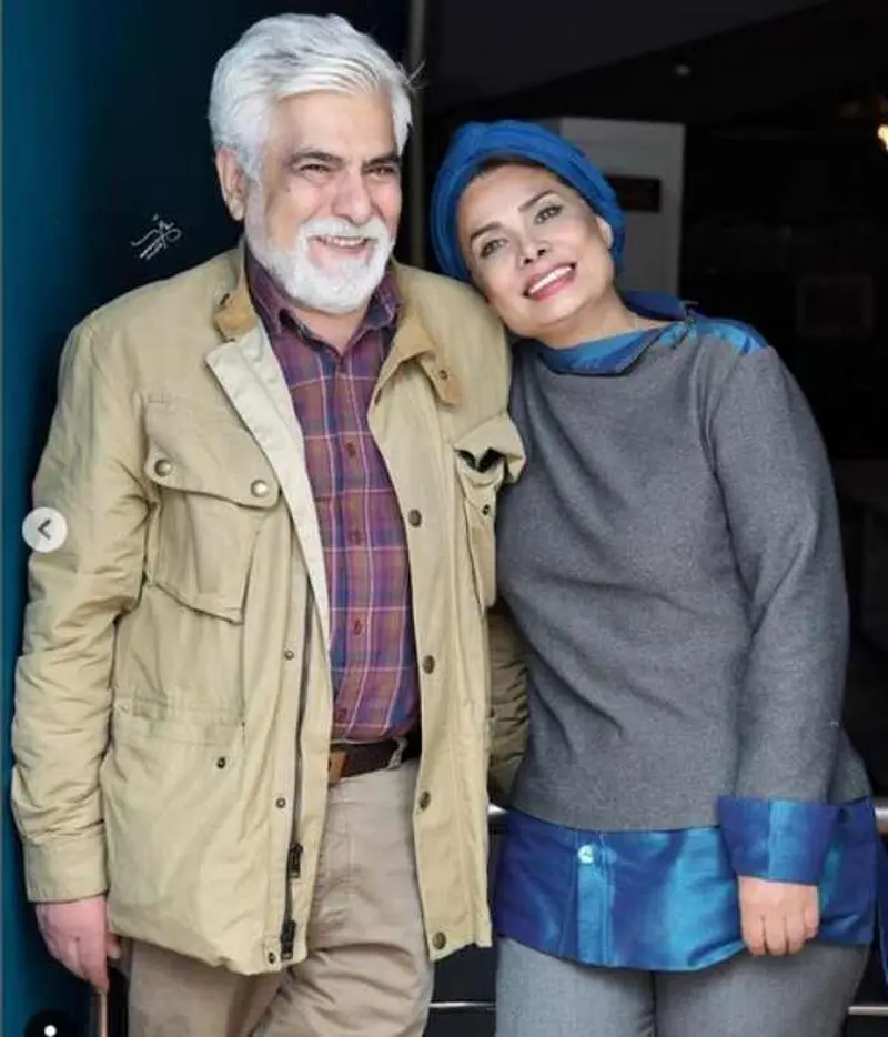 بازیگر عاطفه رضوی و همسرش