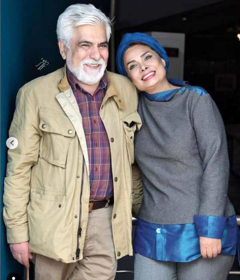 بازیگر عاطفه رضوی و همسرش