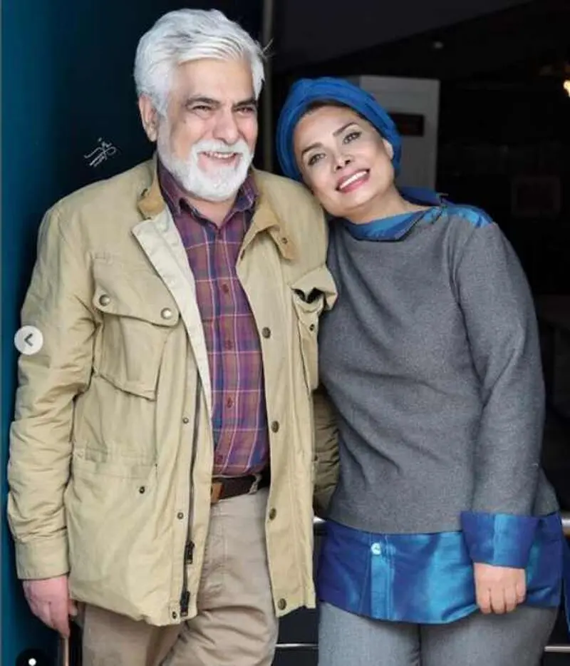 بازیگر عاطفه رضوی و همسرش