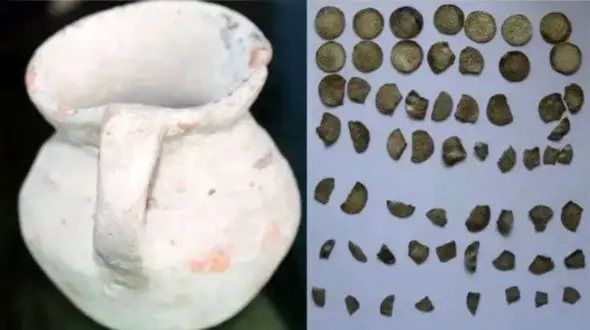 گنج «کوزۀ پر از سکّه‌های طلا» در جریان ساخت جاده  کشف شد