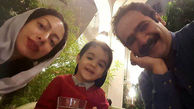 سلفی زیبای بهادر ملکى در کنار همسر و فرزندش! +عکس