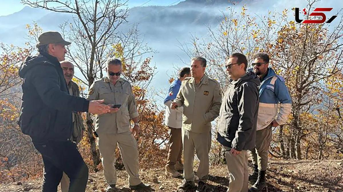 حضور میدانی معاونان سازمان حفاظت محیط زیست در عملیات اطفای حریق جنگل الیت