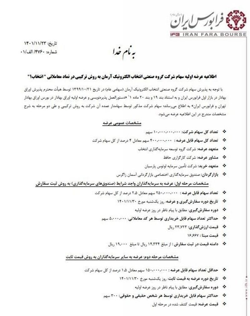 عرضه اولیه یک شرکت لوازم خانگی برای یکشنبه هفته آینده