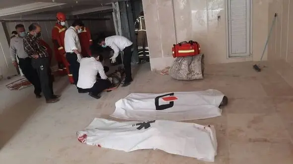 سقوط مرگبار 3 مرد تهرانی از آسانسور + عکس جنازه ها در صحنه حادثه