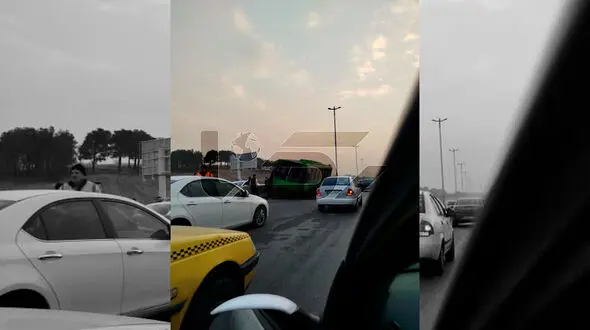 جزئیات جدید از تصادف اتوبوس در آزادراه تهران–کرج / مصدومان به بیمارستان منتقل شدند