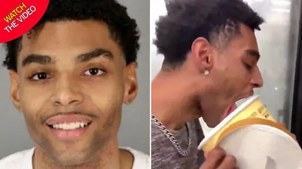 اقدام مشمئزکننده جوان آمریکایی در سوپرمارکت! + فیلم